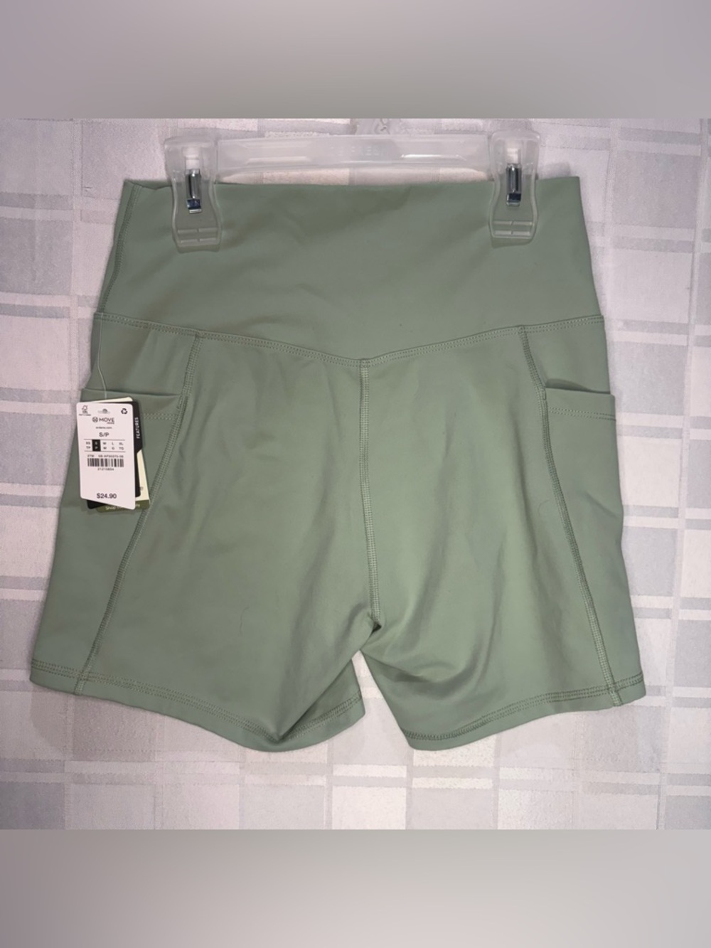 Ardene Sage Green High-Waist Bike Shorts
